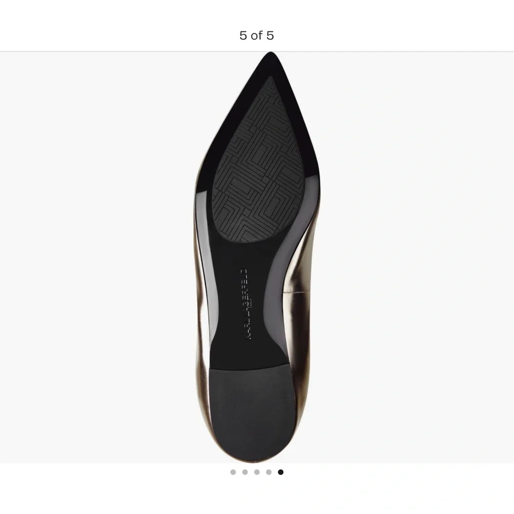 KARL LAGERFELD PARIS
Vinette Ballet Flat (Women) NWT SIZE 7 Silver/Pewter - Picture 3 of 5